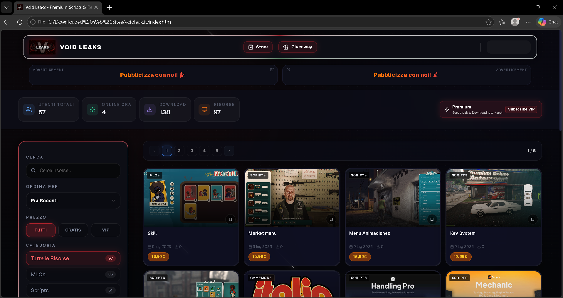 WEBSITE VOID LEAKS